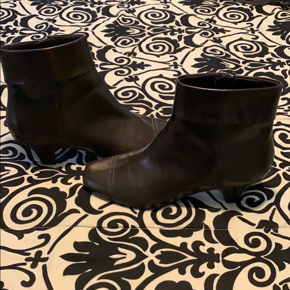 Ruby And Bloom Brown Leather Ankle Boots - image 3